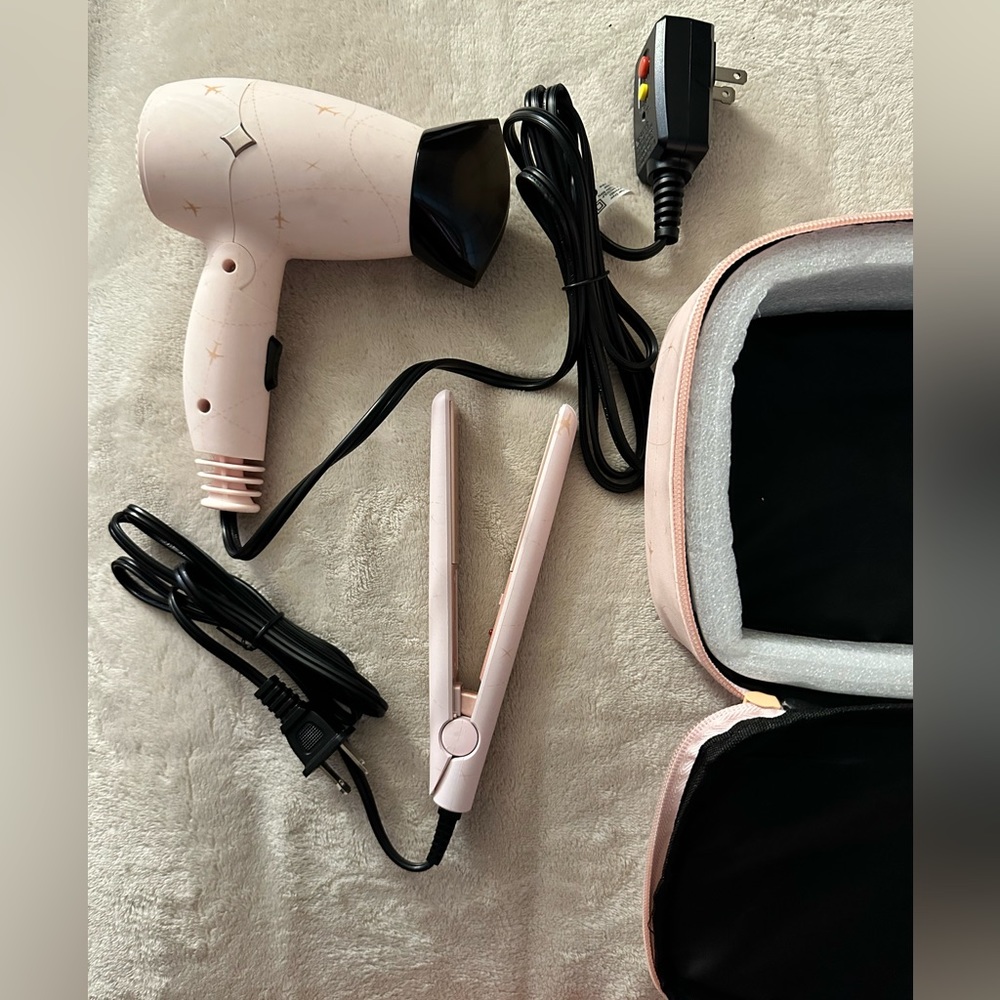 Adventure Awaits travel dryer and straightener